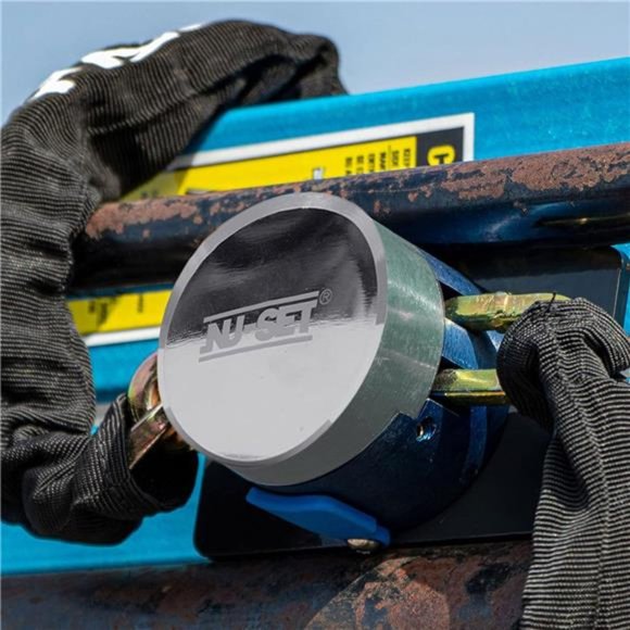 2-7/8 Inch Heavy Duty Solid Steel Hockey Puck Padlock with Hardened Shackle - Picture 6 of 6